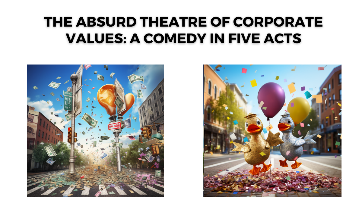 The Absurd Theatre of Corporate Values: A Comedy in Five Acts